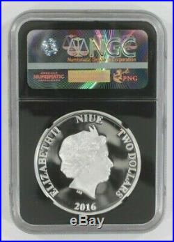 2016 Niue S$2 Star Wars Silver R2-D2 Graded by NGC as PF70 Ultra Cameo with CoA