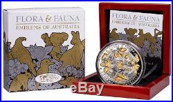 2016 Niue Silver $10 Flora & Fauna 5 oz Gilt PF70 UC ER NGC Coin RARE