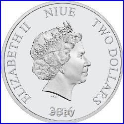 2016 Niue Silver $2 Disney Frozen Sisters Anna & Elsa PF70 UC ER NGC Coin