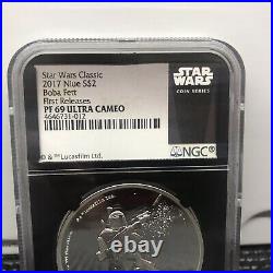 2016 Niue Star Wars Boba Fett NGC PF 69 Ultra Cameo First Releases
