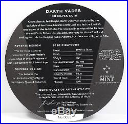 2016 Niue Star Wars Darth Vader 1 Kilo Kg Silver NGC PF70 One of First 200 JY646