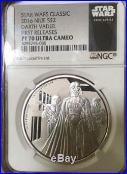 2016 Niue Star Wars Darth Vader $2 1 oz Proof Silver Coin NGC PF 70 Ultra Cameo