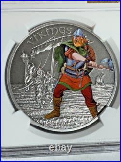 2016 Niue Warriors of History Vikings Colorized $2 Coin NGC PF70 Antiqued 2016 Niue Warriors of History Vikings Colorized $2 Coin NGC PF70 Antiqued