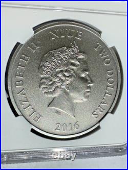 2016 Niue Warriors of History Vikings Colorized $2 Coin NGC PF70 Antiqued