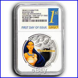 2016 Pocahontas Disney Princess NGC PF70 First Day of Issue 1 oz Silver Coin