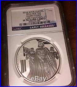 2016 Silver Star Wars Classic Darth Vader Silver Coin Ngc Pf70 Early Releases