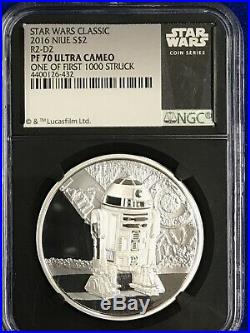 2016 Star Wars R2-D2 Niue Silver Coin Two Dollars PF70 NGC First Thousand