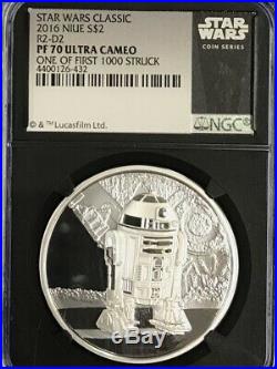 2016 Star Wars R2-D2 Niue Silver Coin Two Dollars PF70 NGC First Thousand
