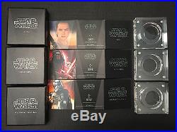 2016 Star Wars The Force Awakens 3 Coin Set KYLO REN, REY AND CAPT PHASMA NGC 70