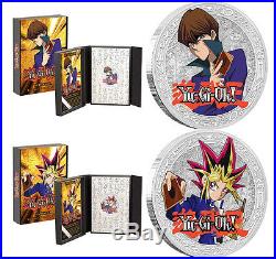 2016 Yu-Gi-Oh! Silver Coin Yami Yugi AND Seto Kaiba 1 OZ Silver Proof Coins