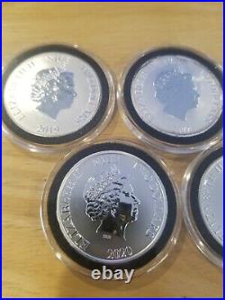 2017,18,19,20 Niue Vader, Boba Fett Star Wars 1 oz. 999 Silver Coin 5 oz total