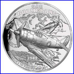 2017 $1Niue Boomerang Fighter Plane Ultra High Relief 1oz Silver Proof