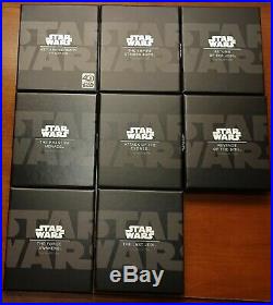 2017 2018 2019 STAR WARS A New Hope to The Last Jedi 8 SILVER POSTER Coin Set