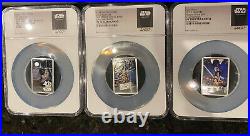 2017-2020 Nz Mint Star Wars Poster Coin Set Of 9 Early Releases Ngc Pf70 Rare