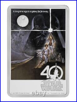 2017 $2 Niue Star Wars A New Hope 40th Anniversary 1 oz. 999 Silver Coin OGP
