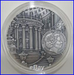 2017 2 Oz Silver $5 RENAISSANCE AMBER ART Coin, NIUE
