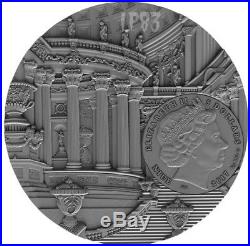 2017 2 Oz Silver $5 RENAISSANCE AMBER ART Coin, NIUE