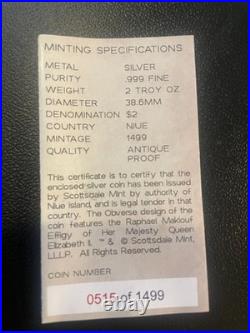 2017 2 oz. 999 Silver Coin The Death of Abel Biblical Series