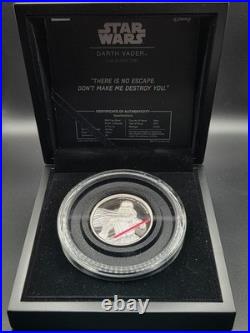 2017 $5 Niue 2 oz Silver Star Wars Darth Vader Ultra high relief withCOA 1020