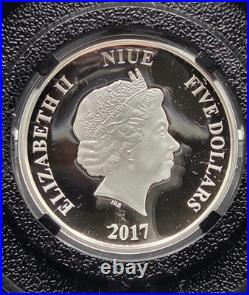2017 $5 Niue 2 oz Silver Star Wars Darth Vader Ultra high relief withCOA 1020