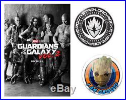 2017 Cook Is Marvel Guardians of Galaxy 5-Coin Silver Proof Set OGP SKU46084