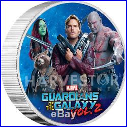 2017 Marvel Guardians Of The Galaxy 1 Kilo Silver Coin Full Color Only 250