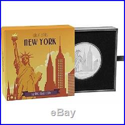 2017 New York Niue Great Cities NGC PF70 First Day Of Issue Proof Silver Coin