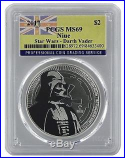 2017 Niue 1oz Silver Star Wars Darth Vader Coin PCGS MS69 20 Pack withPCGS Case