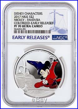 2017 Niue $2 1 oz Silver Mickey Through Ages Fantasia NGC PF70 UC ER SKU44692