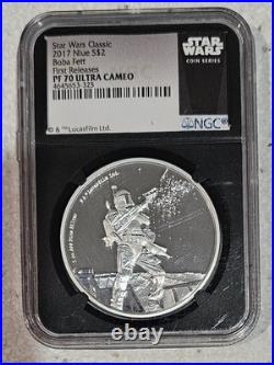 2017 Niue $2 Boba Fett NGC PF70 Ultra Cameo Silver Coin with Original Box + COA 2017 Niue $2 Boba Fett NGC PF70 Ultra Cameo Silver Coin with Original Box + COA