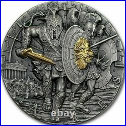 2017 Niue $2 Silver Coin? God Of War Ares? Gold Ultra High Relief? Trusted