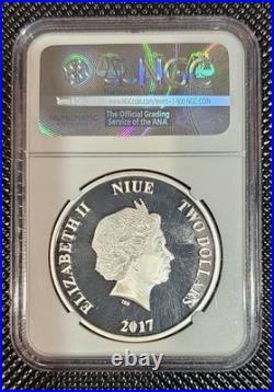 2017 Niue $2 Star Wars Luke Skywalker PF70 NGC Early Releases 1 oz Silver
