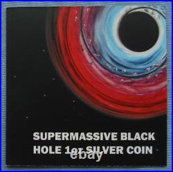 2017 Niue $2 Supermassive Black Hole 1 oz. 999 Silver Coin with box & COA
