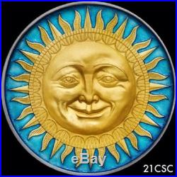2017 Niue 5$ 2oz. 999 Silver SUN Celestial Bodies series