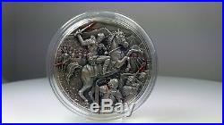2017 Niue $ 5 Dollar Great Commanders Spartacus Red Gilding 2oz Silver Coin
