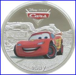 2017 Niue Disney Pixar Cars Lightning McQueen $2 Silver Proof 1oz Coin Box Coa