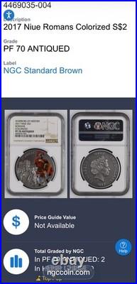 2017 Niue Fine Silver Warriors of History Romans Antiqued Colorized PF70 1 of 2