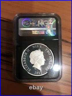 2017 Niue NGC PF 70 Early Releases Star Wars Ships Silver Coin MILLENNIUM FALCON
