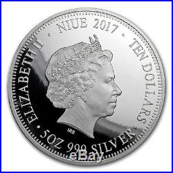 2017 Niue Silver $10 Flora & Fauna 5 oz Gilt PF70 UC ER NGC Coin RARE