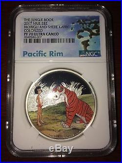 2017 Niue Silver $2 Disney The Jungle Book PF70 UC with ERROR NGC 4-Coin Set