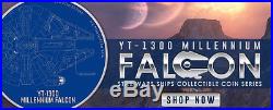 2017 Niue Silver $2 Star Wars Ships Millennium Falcon PF70 UC ER NGC Coin