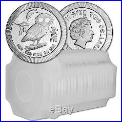 2017 Niue Silver Athena Owl (1 oz) $2 BU 1 Roll of 20 Coins in Mint Tube