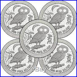 2017 Niue Silver Owl of Athena Stackables 1oz. 999 Silver Coin 5pc