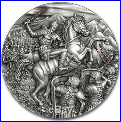 2017 Niue Spartacus Great Commanders Ultra High Relief 2 oz Silver Coin
