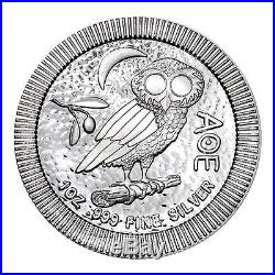 2017 Niue Stackable Athenian Owl 1 oz Silver Coin Lot of 100 In Mint Tubes