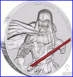 2017 Niue Star Wars Darth Vader Ultra High Relief 2 Oz Silver Coin