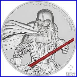 2017 Niue Star Wars Darth Vader Ultra High Relief 2 Oz Silver Coin