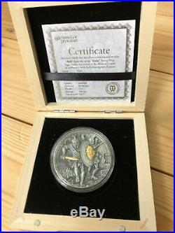 2017 Silver Coin $2 Niue Island ARES God of War series GODS Gold plated 2 oz
