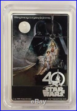2017 Star Wars 40th Anniversary Poster 1oz Silver Coin withOGP 3 Day Sale