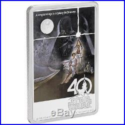 2017 Star Wars 40th Anniversary Poster 1oz Silver Coin withOGP 3 Day Sale